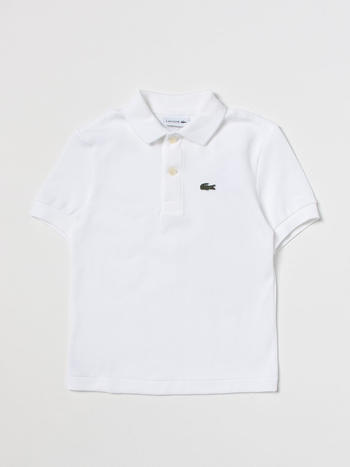 LACOSTE: shirt for boys - White Lacoste polo shirt PJ2909 on