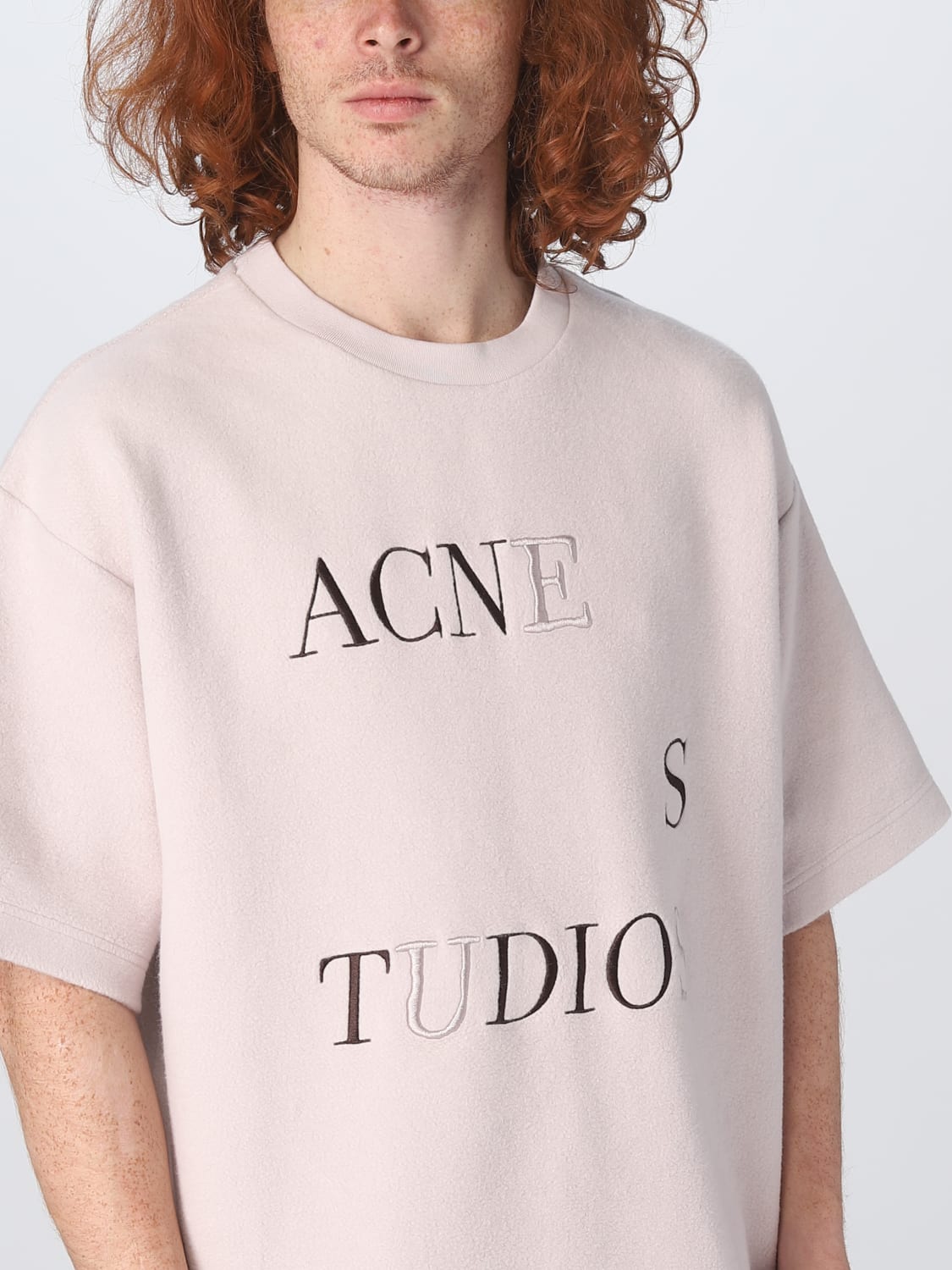 Acne Studios　ロゴ　ポロTシャツ　ペールライラック　Mカラーパープル
