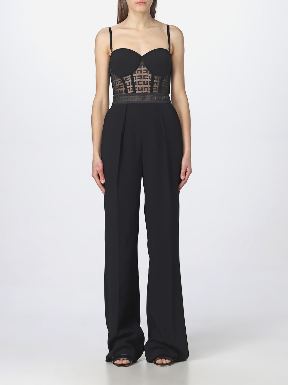 ELISABETTA FRANCHI: jumpsuits for woman - Black | Elisabetta Franchi ...