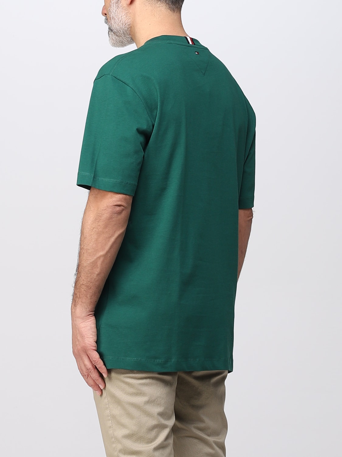 TOMMY HILFIGER: for man - Green | Tommy Hilfiger t-shirt MW0MW29597 online on GIGLIO.COM