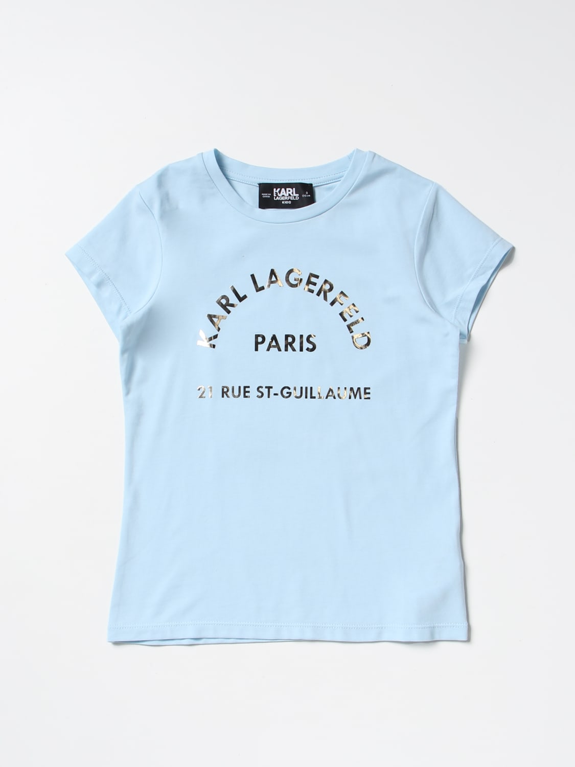 KARL LAGERFELD KIDS: t-shirt for girls - Blue | Karl Lagerfeld Kids t ...