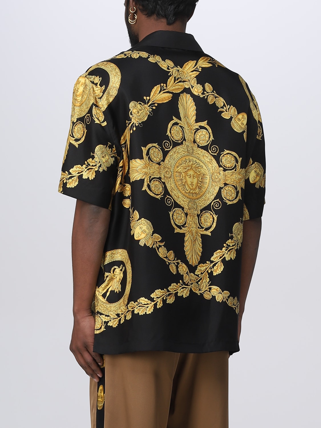 complicaciones romano primer ministro VERSACE: Camisa para hombre, Negro | Camisa Versace 10039261A06819 en línea  en GIGLIO.COM