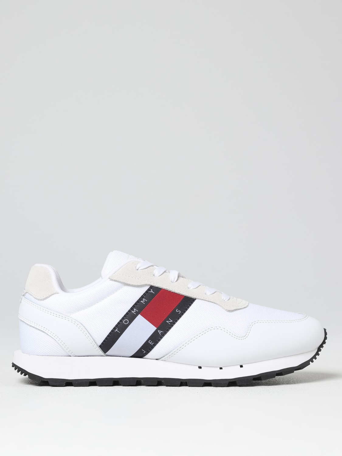 TOMMY JEANS: sneakers for man - White | Tommy Jeans sneakers EM0EM01081 ...