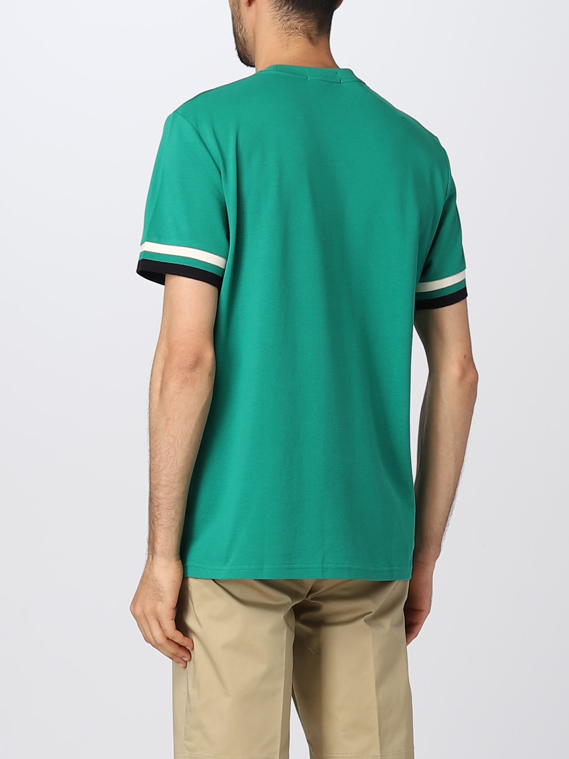 FRED PERRY: t-shirt for man - Green | Fred Perry t-shirt M5609 online ...