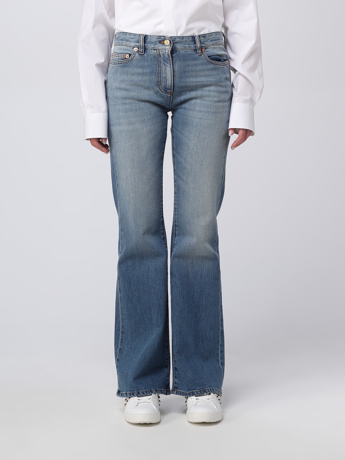 VALENTINO: jeans woman - Blue jeans 2B3DD14W7N3 online on GIGLIO.COM