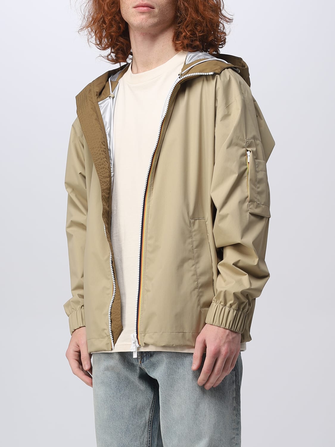 KWAY R&D: jacket for man - Beige | Kway R&D jacket K6113QW online on ...
