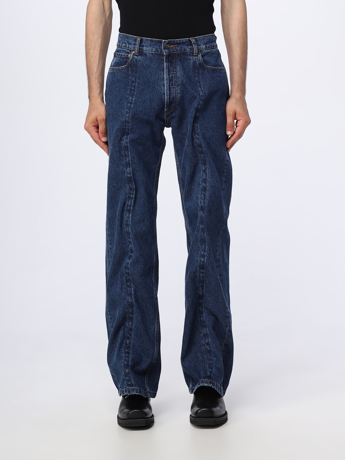 Y/PROJECT: jeans for man - Blue | Y/Project jeans JEAN31S24 online on ...