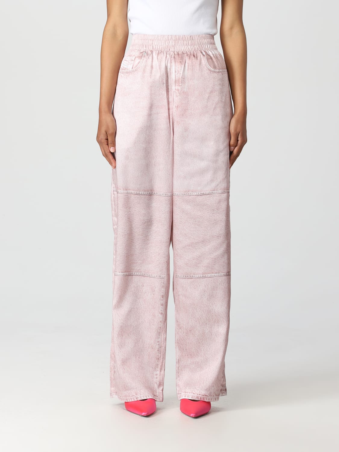 Pantalón para mujer, Rosa | Diesel A088030PEAP en línea en GIGLIO.COM