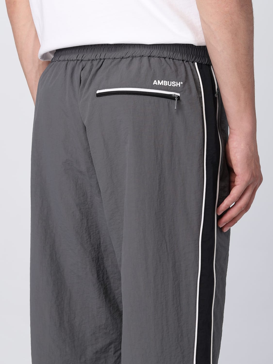AMBUSH: pants for man - Grey | Ambush pants BMCJ011S23FAB001 online on ...