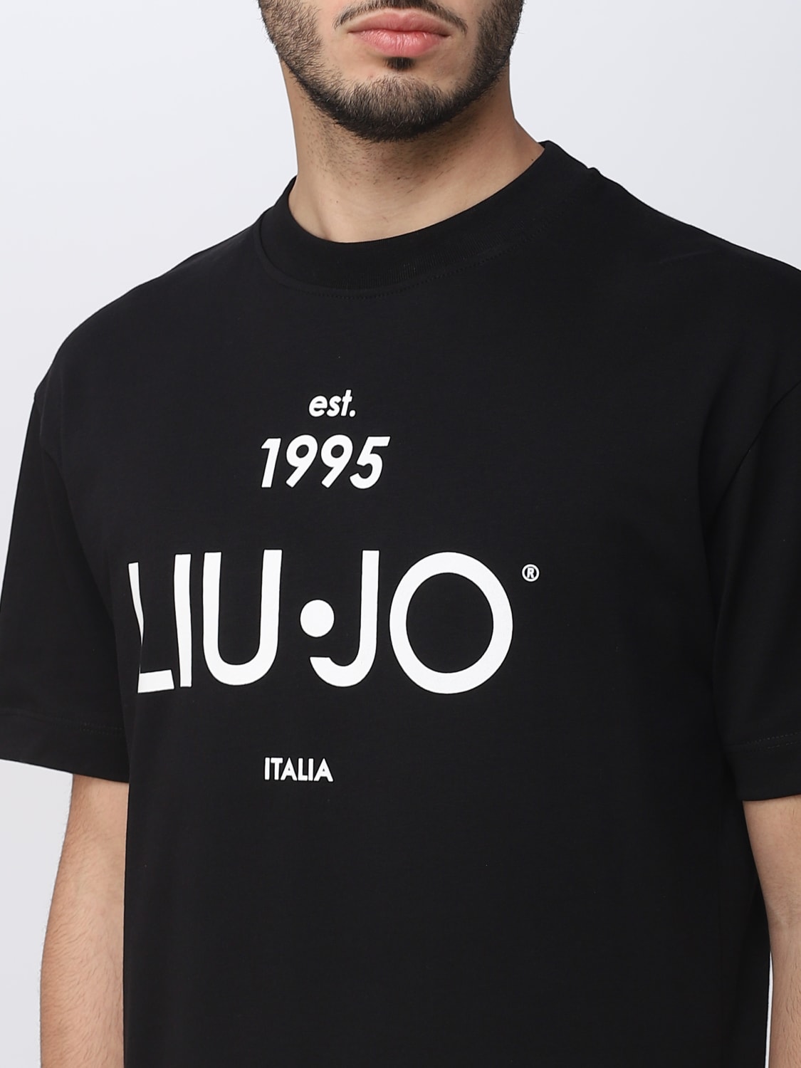 LIU JO: Camiseta para hombre, Negro | Camiseta Liu Jo M000P204ESTTEE en línea GIGLIO.COM