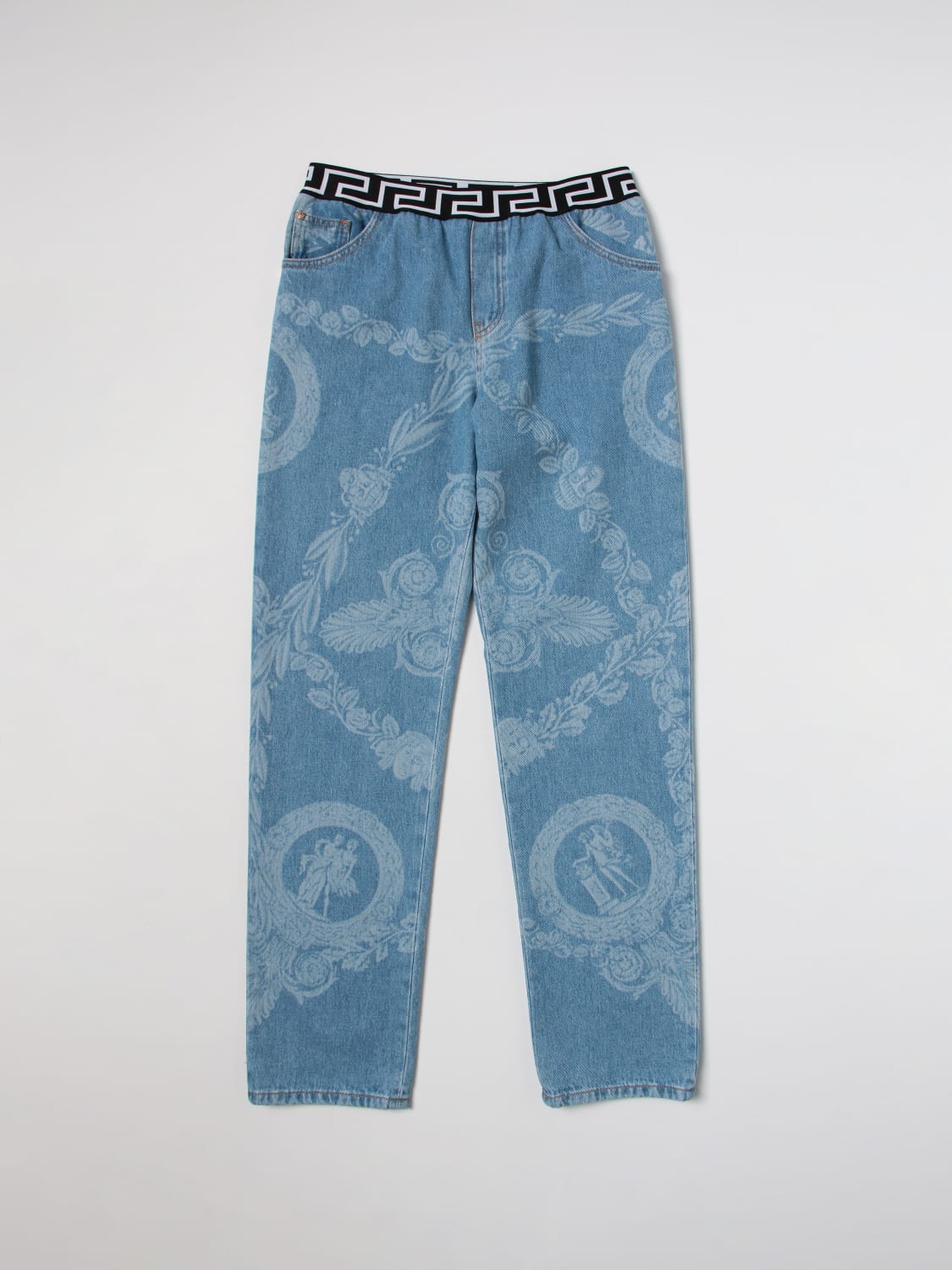 YOUNG VERSACE pants for boys Gnawed Blue Young Versace pants