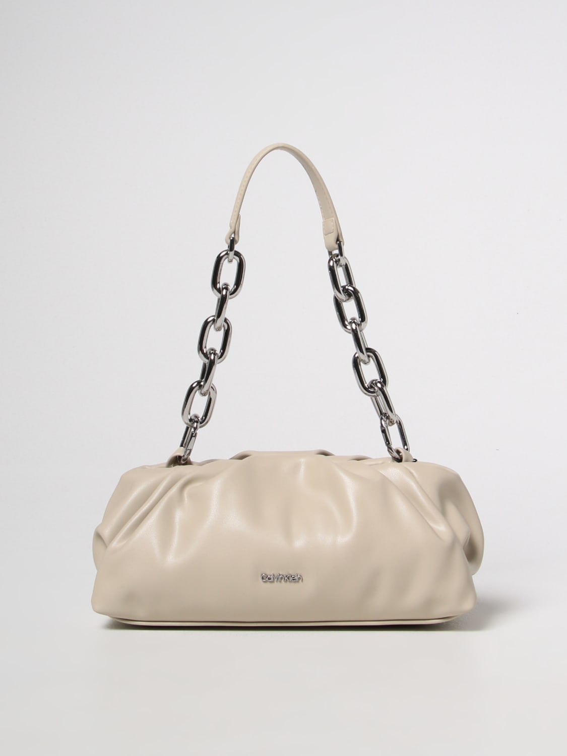CALVIN KLEIN: shoulder bag for woman - Beige | Calvin Klein shoulder ...