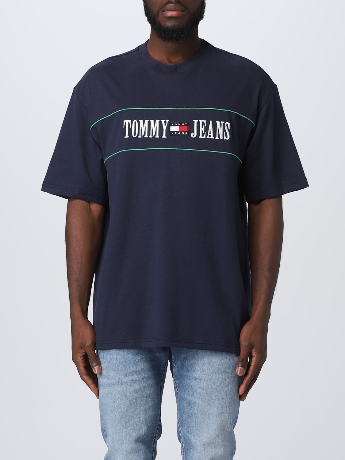 rango noche Plano TOMMY JEANS: Camiseta para hombre, Azul Oscuro | Camiseta Tommy Jeans  DM0DM16309 en línea en GIGLIO.COM