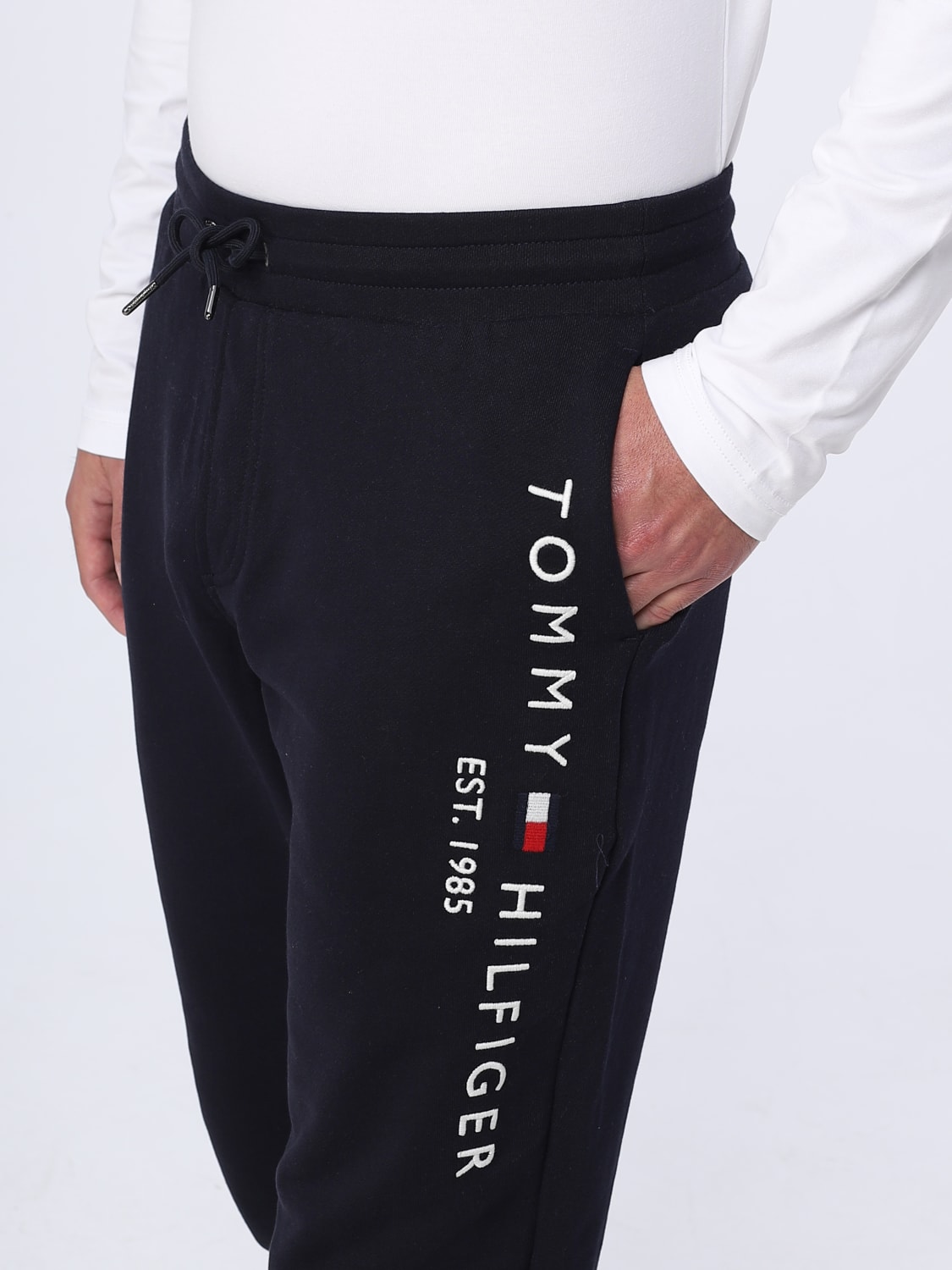 TOMMY HILFIGER: pants for man - Blue | Tommy Hilfiger pants MW0MW08388 ...