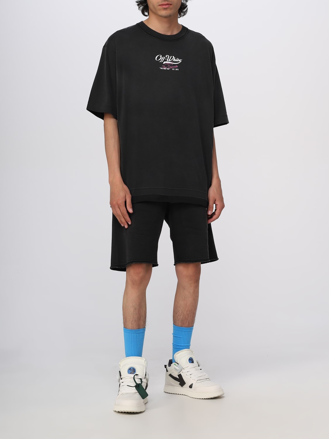 OFF-WHITE: short for man - Black | Off-White short OMCI006S23FLE005 ...