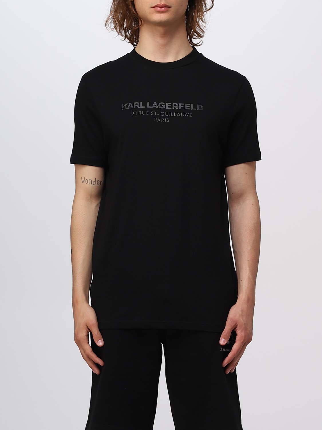 KARL LAGERFELD: t-shirt for man - Black | Karl Lagerfeld t-shirt ...