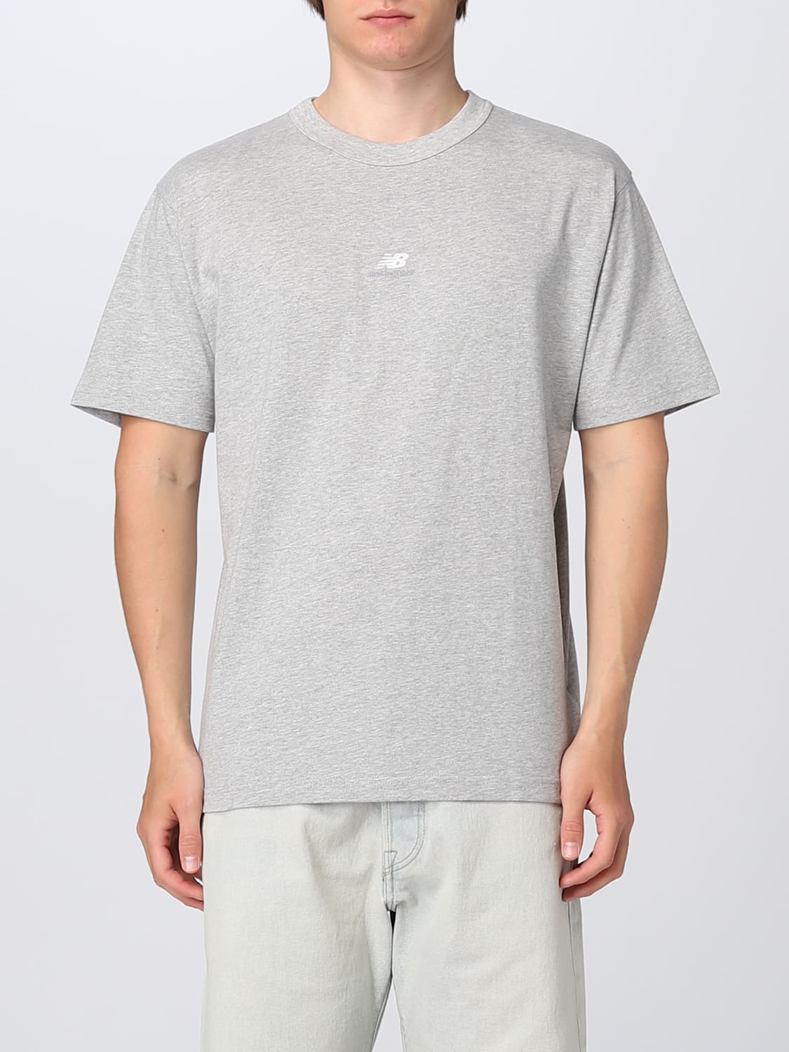 Desarmado segunda mano Moviente NEW BALANCE: t-shirt for man - Grey | New Balance t-shirt MT31504AG online  on GIGLIO.COM