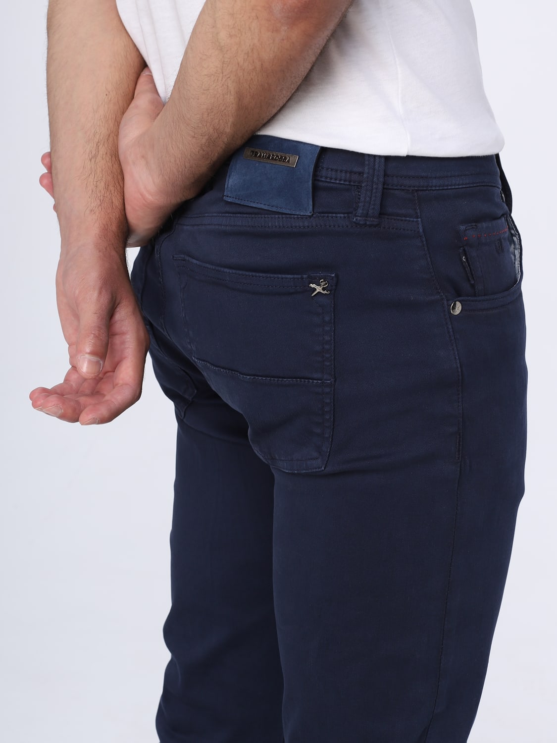 TRAMAROSSA: jeans for man - Navy Tramarossa jeans MICHZIPSS online on GIGLIO.COM