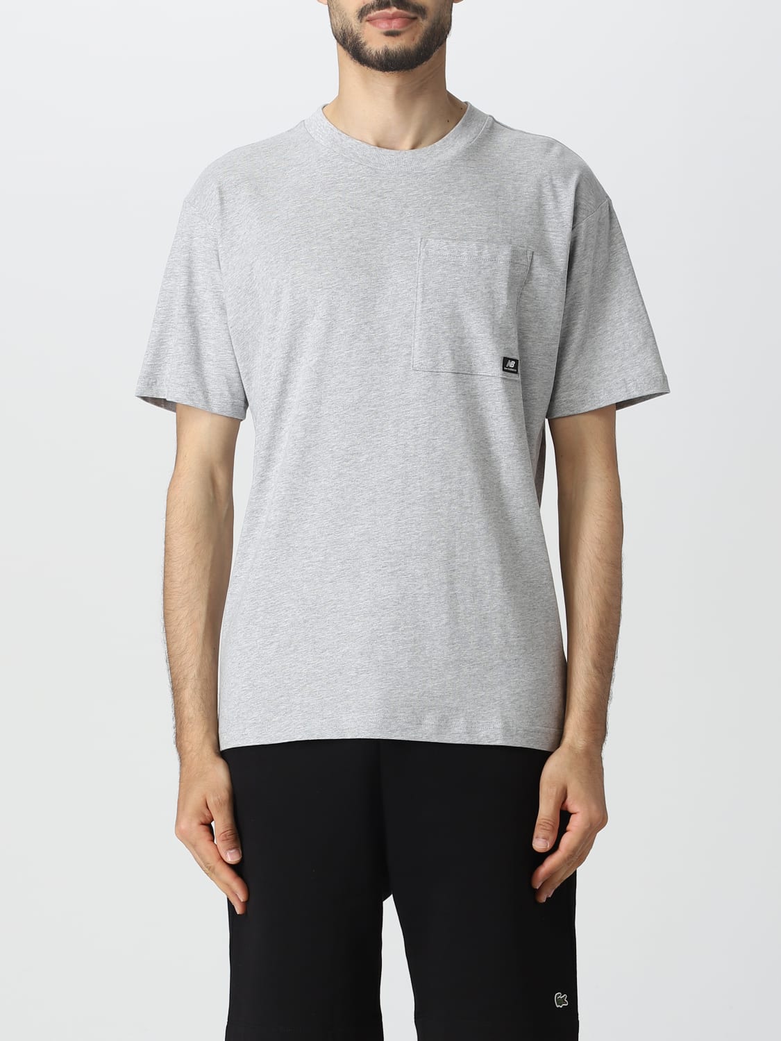 NEW BALANCE: t-shirt for man - Grey | New Balance t-shirt MT31542AG ...