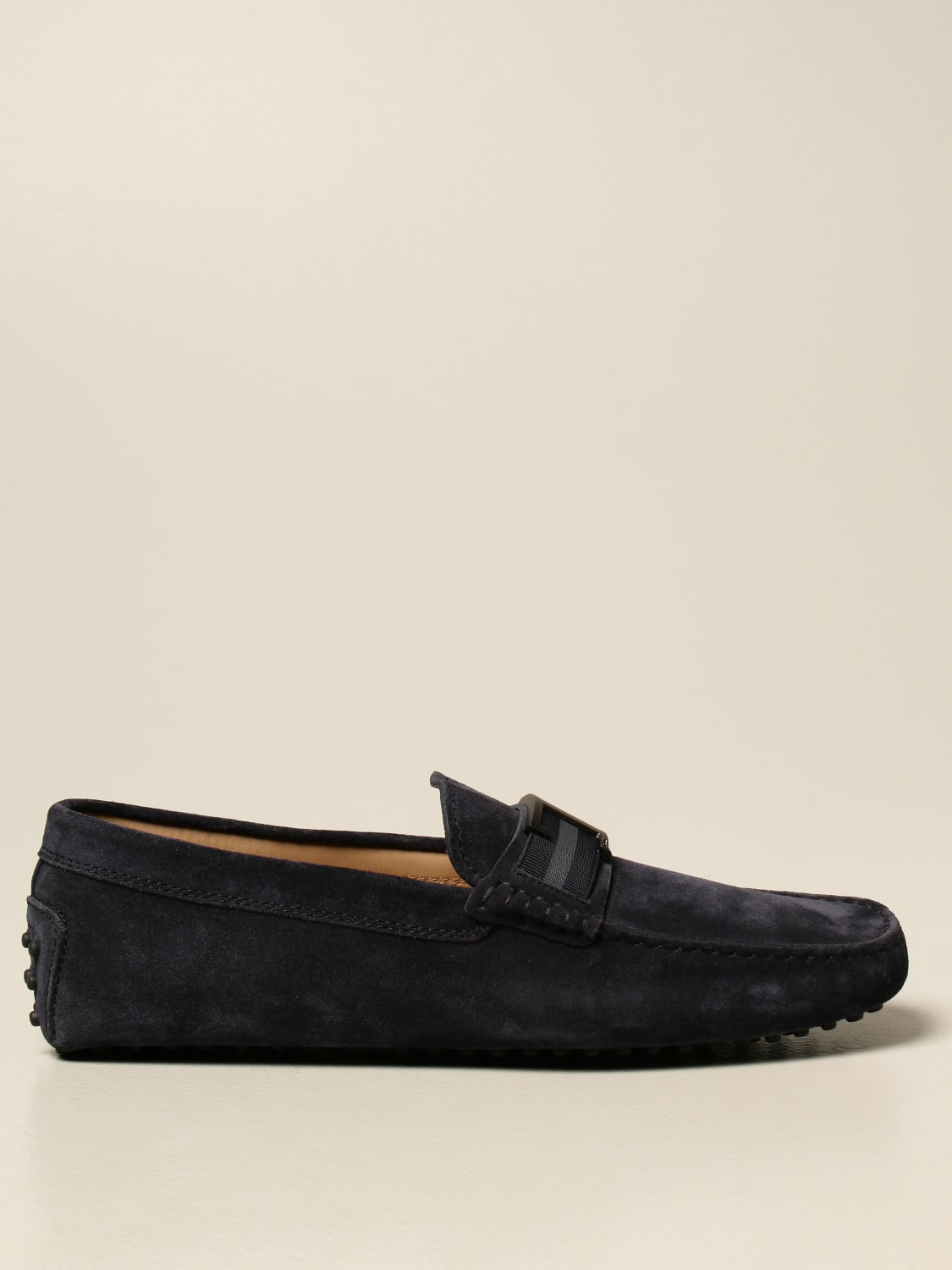 TOD'S Loafers in suede dark blue