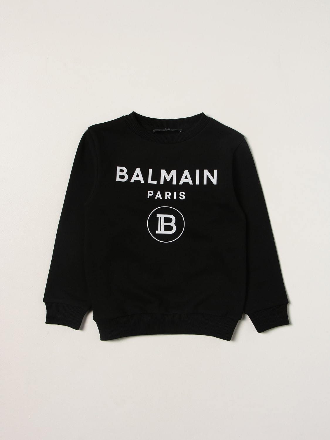 bijlage Banzai overschrijving BALMAIN: cotton sweatshirt with logo - Black | Balmain sweater 6M4760MX270  online on GIGLIO.COM