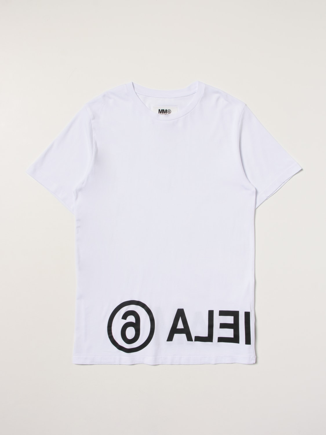 MM6 MAISON MARGIELA: cotton t-shirt with logo - White | Mm6 Maison