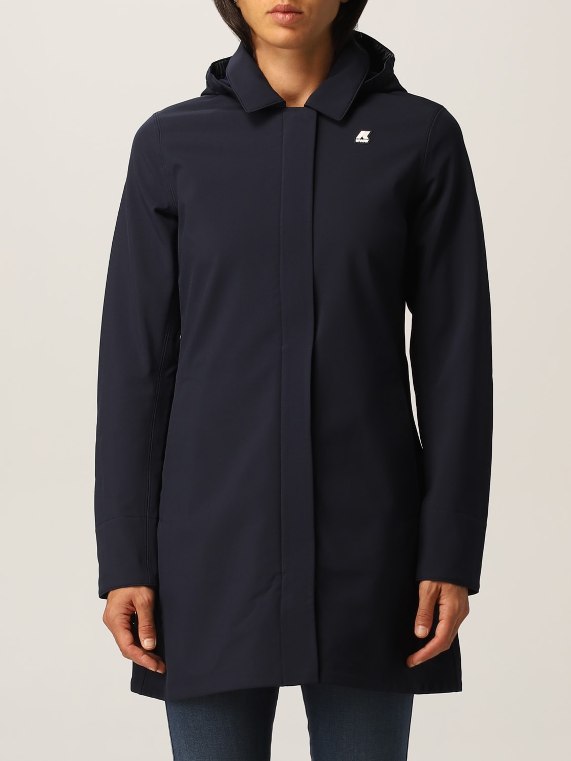 K-Way Outlet: jacket for women - Blue | K-Way jacket K41128W online on ...