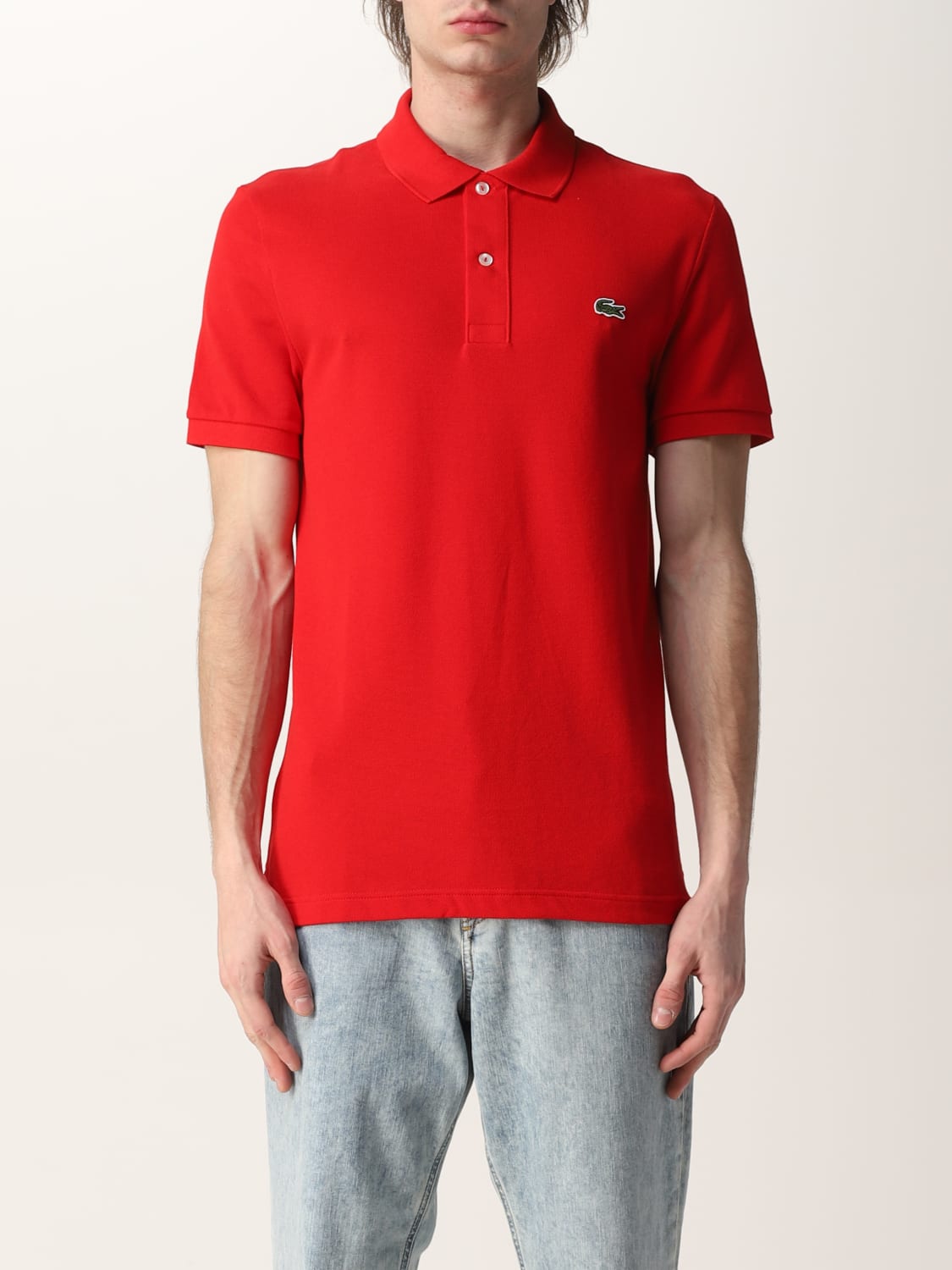 Outlet: basic polo shirt with logo - Red | polo shirt PH4012 online on GIGLIO.COM