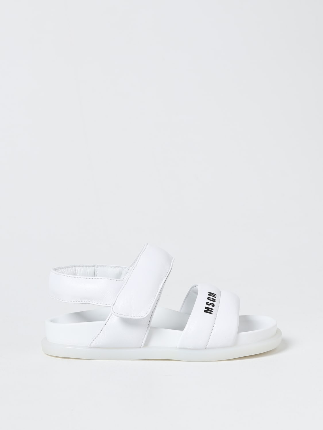 Scarpe Msgm Kids: Sandalo Msgm Kids in pelle imbottita bianco 2