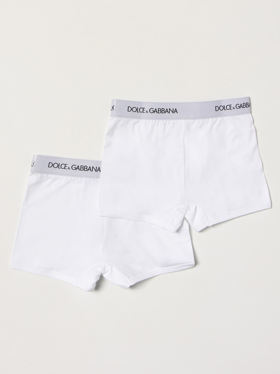 Ropa interior Dolce & Gabbana: Set 2 calzoncillos Dolce & Gabbana con logo blanco 2