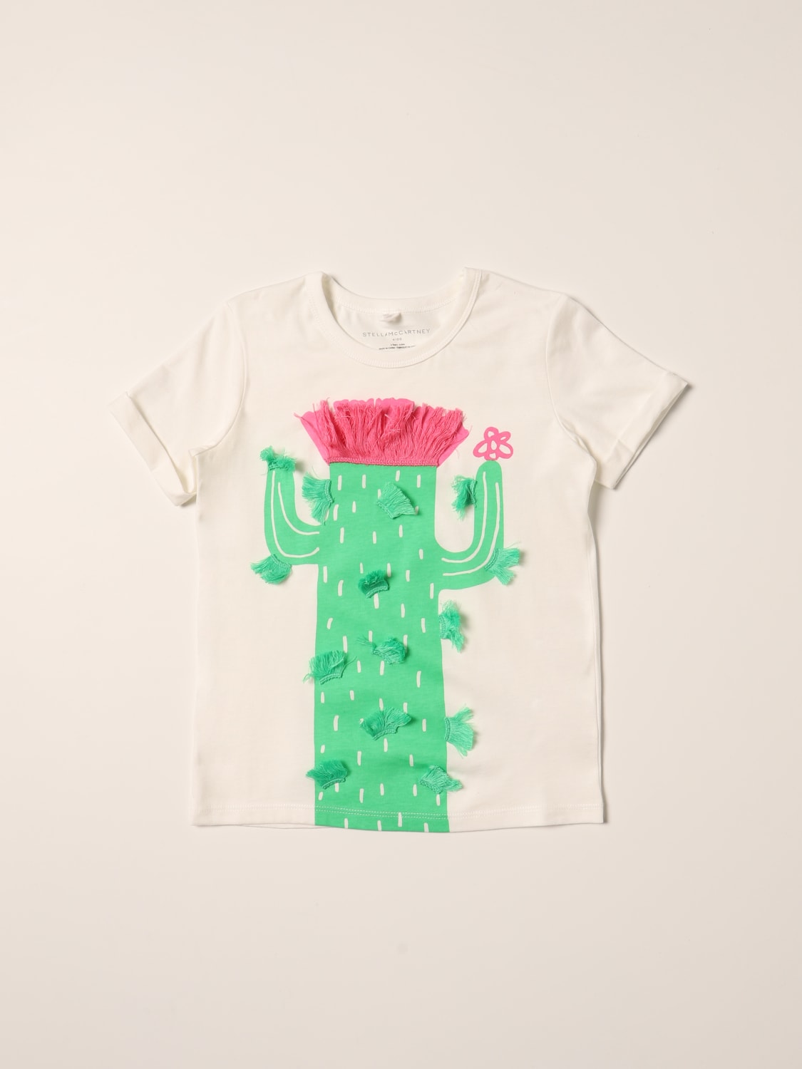 Stella Mccartney Outlet: Cactus T-shirt in cotton - White | Stella