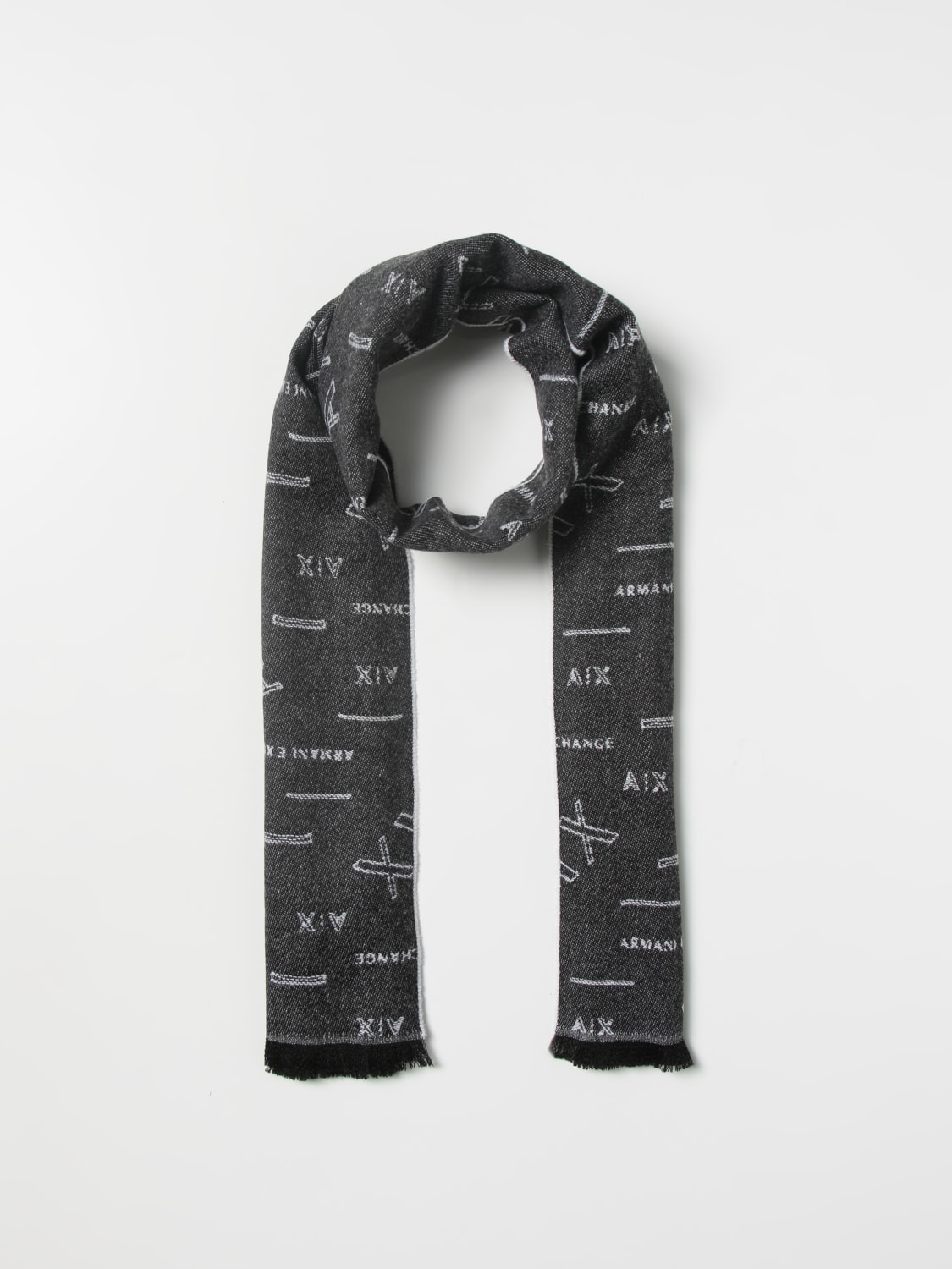 Exchange Outlet: scarf for man - Black Armani Exchange scarf 9543012F153 online on GIGLIO.COM