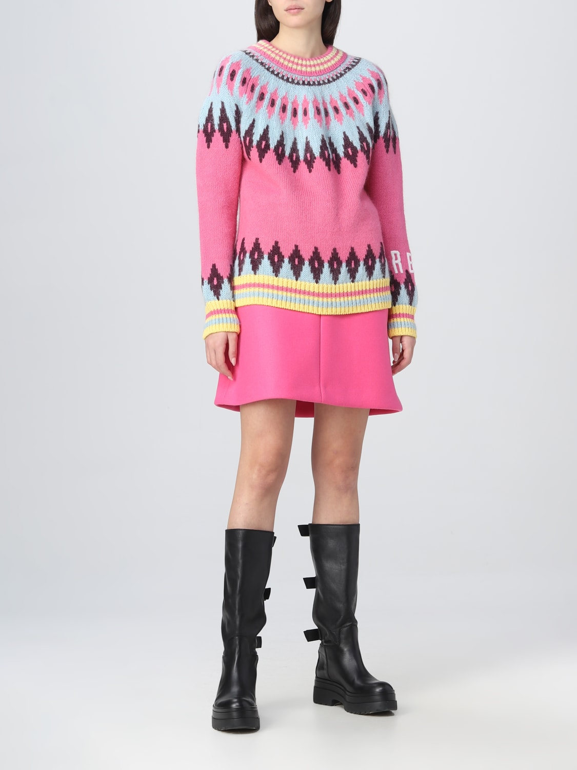 Red Valentino Outlet: sweater for woman - Fuchsia | Red Valentino sweater 1R0KC15U6NJ on GIGLIO.COM