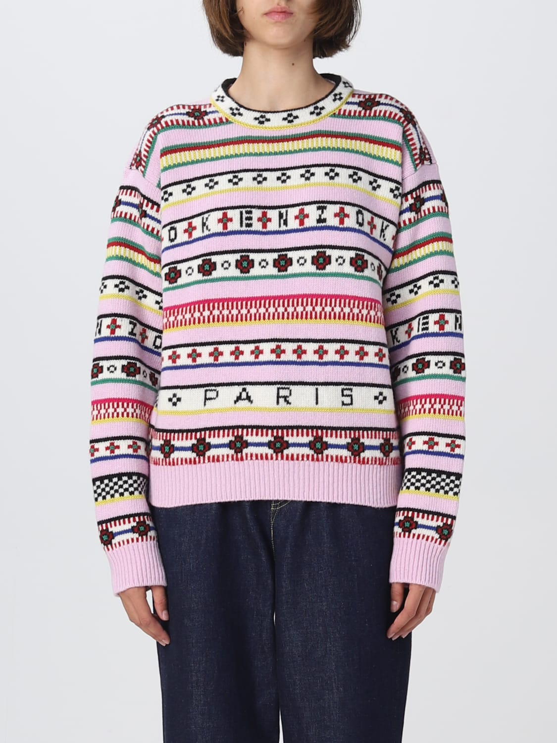Bange for at dø F.Kr. Sprede Kenzo Outlet: sweater for woman - Multicolor | Kenzo sweater FC62PU3173CH  online at GIGLIO.COM