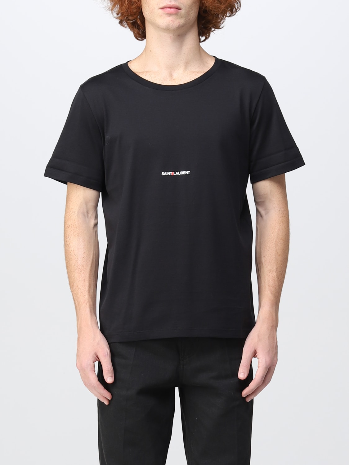 SAINT LAURENT：Tシャツ メンズ - ブラック | GIGLIO.COMオンラインの ...