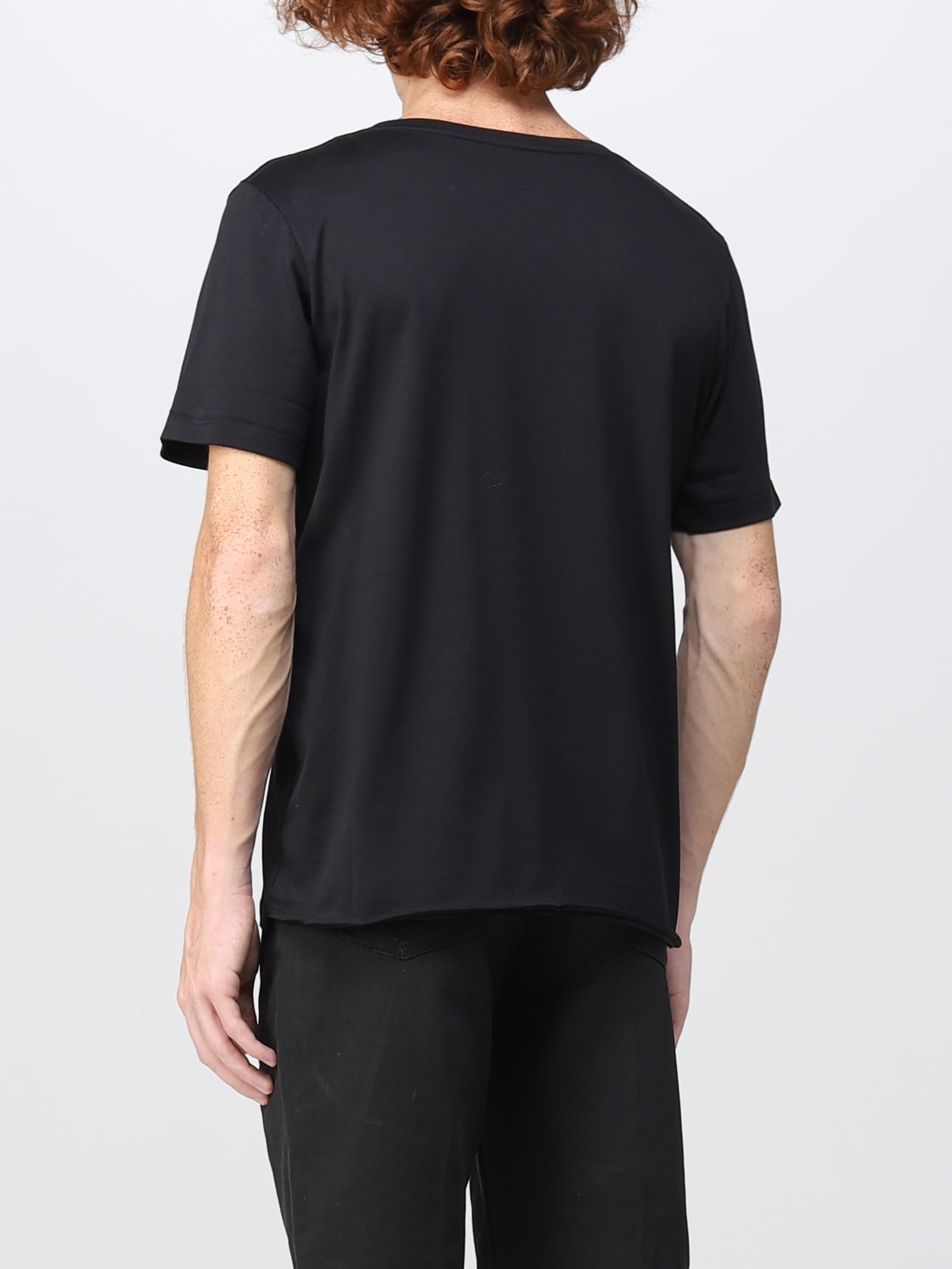 SAINT LAURENT: t-shirt for man - Black | Saint Laurent t-shirt ...