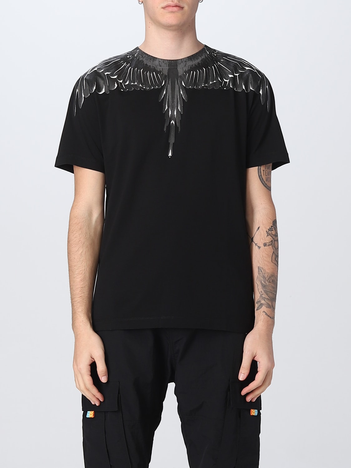 Marcelo Outlet: t-shirt for man - Black 1 | Marcelo Burlon t-shirt CMAA018C99JER001 online