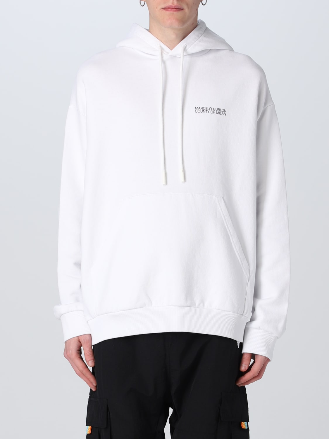 MARCELO BURLON: sweatshirt for man - White | Marcelo sweatshirt CMBB040C99FLE001 online on GIGLIO.COM