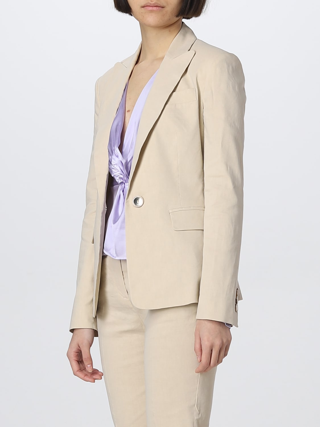 Trottoir ambitie bellen PINKO: blazer for woman - Beige | Pinko blazer 100987A0IM online on  GIGLIO.COM