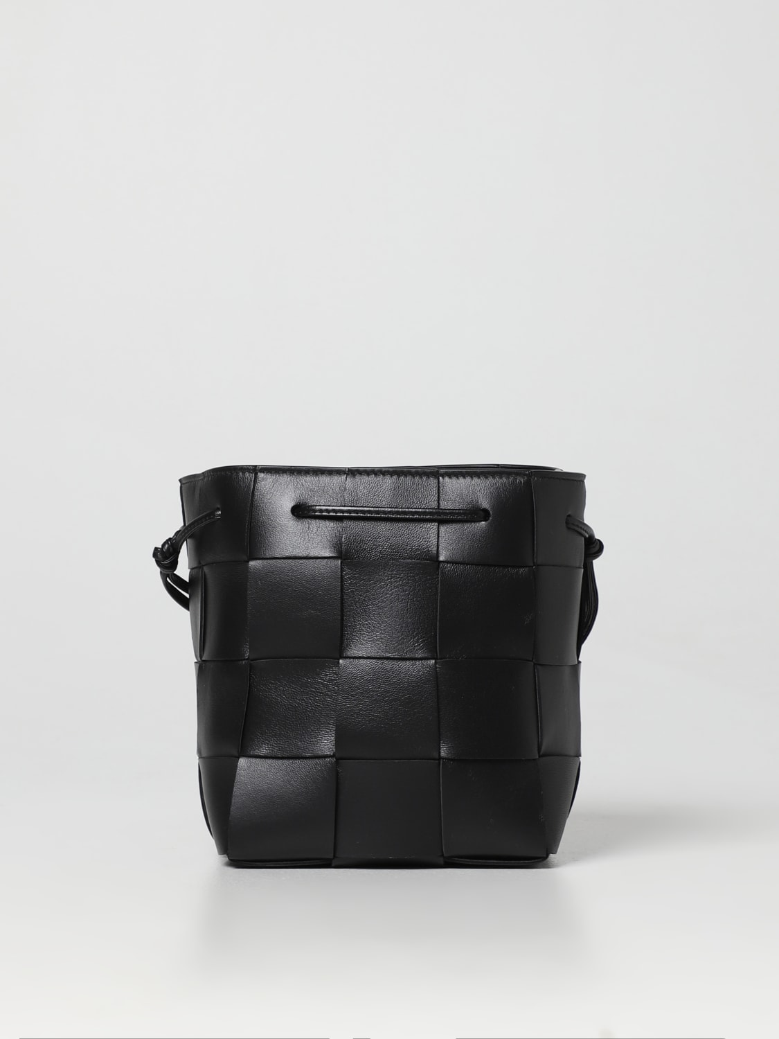 BOTTEGA VENETA Intrecciato Leather Sling Bag Black_Bottega