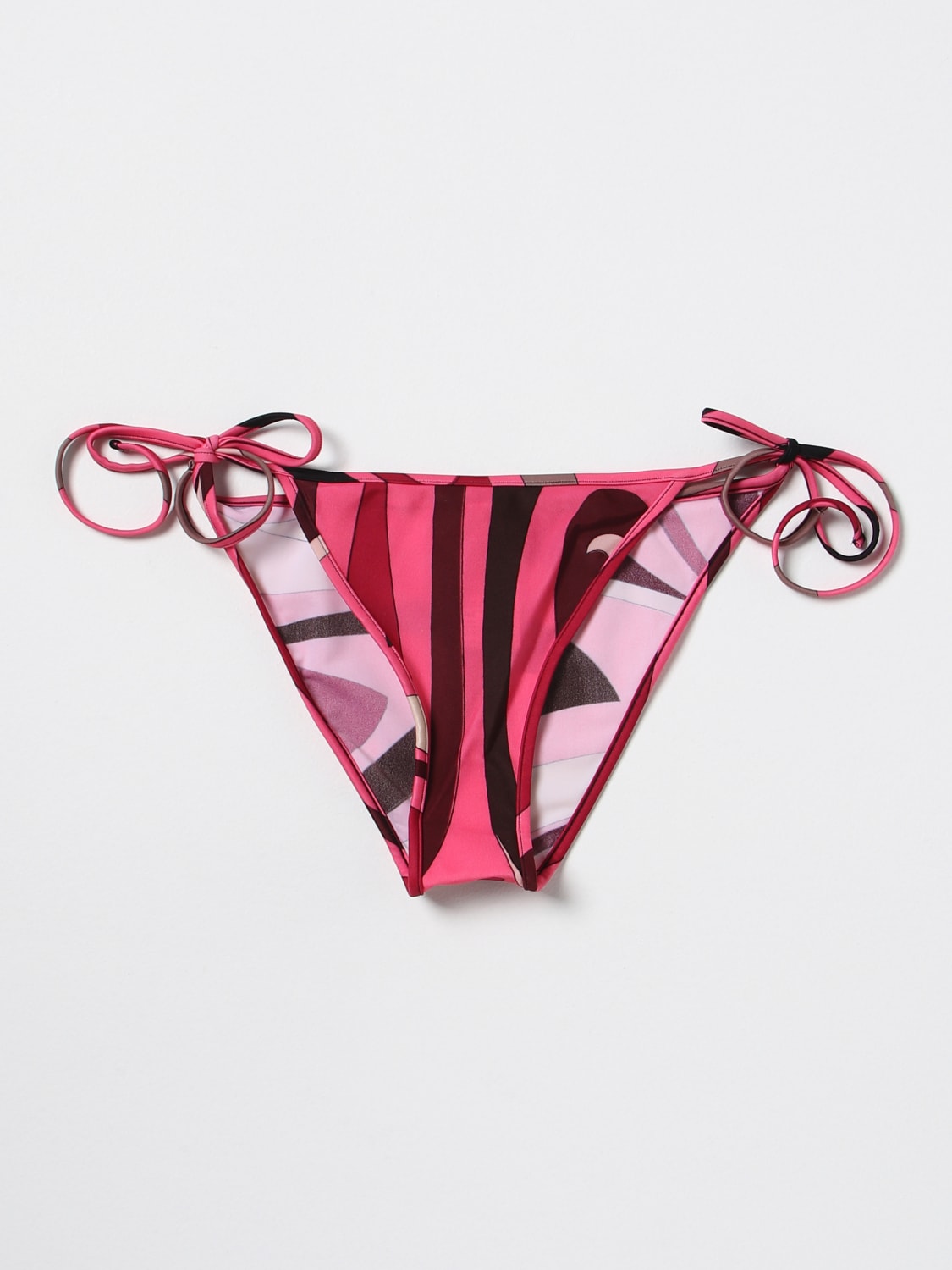 EMILIO PUCCI: bikini bottoms in printed lycra - Pink | Emilio