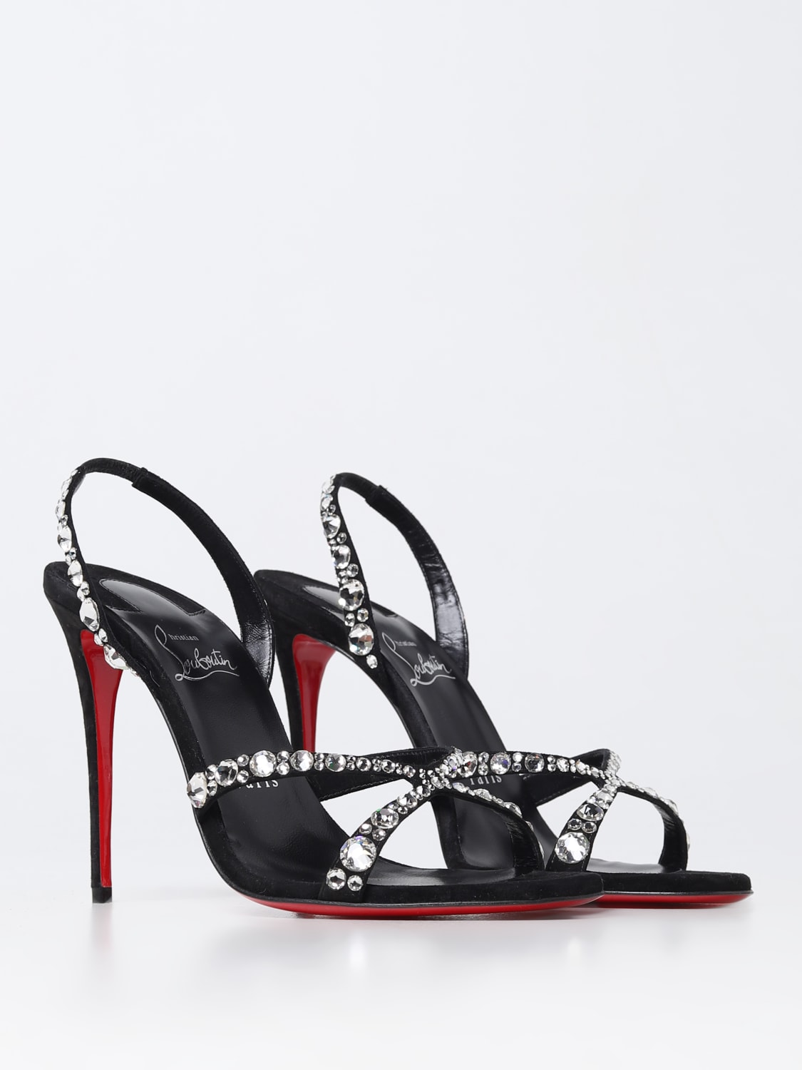 Christian Louboutin Black Marilyn 100 Heeled Sandals - ShopStyle