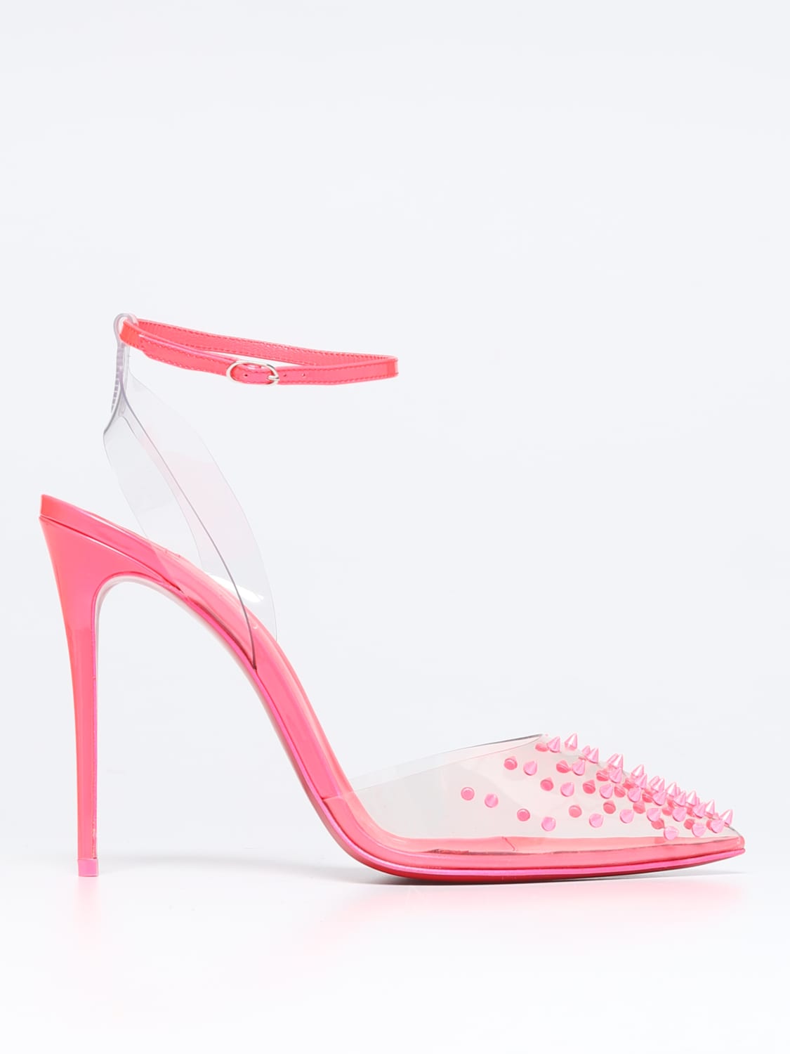 frekvens Indsigt strukturelt Christian Louboutin Outlet: Spikoo décolleté in leather and pvc - Fuchsia |  Christian Louboutin high heel shoes 1230753 online at GIGLIO.COM