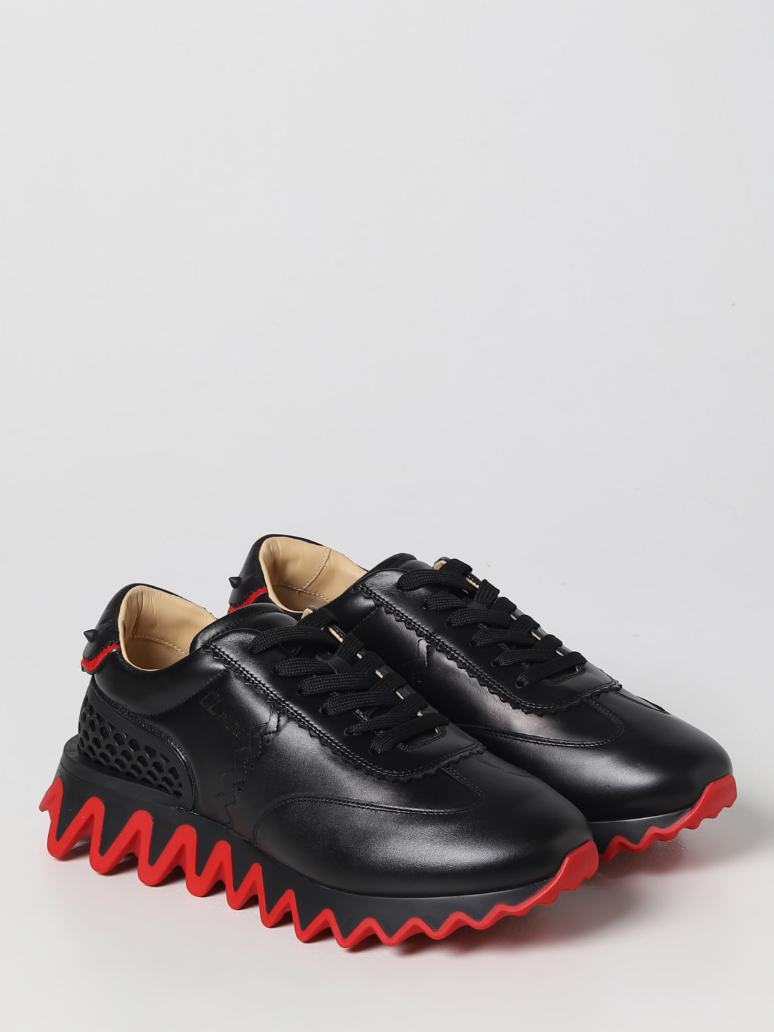 CHRISTIAN LOUBOUTIN: Loubishark sneakers - Black | Christian Louboutin sneakers 3210983 GIGLIO.COM