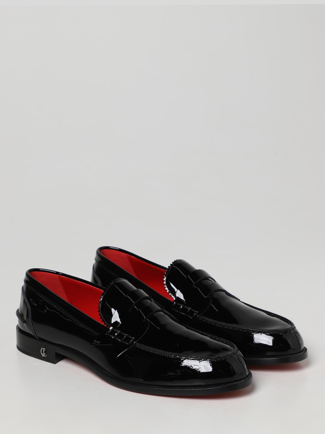 Ligegyldighed Ansvarlige person værdighed CHRISTIAN LOUBOUTIN: No Penny moccasin in patent leather - Black | Christian  Louboutin loafers 1230270 online on GIGLIO.COM