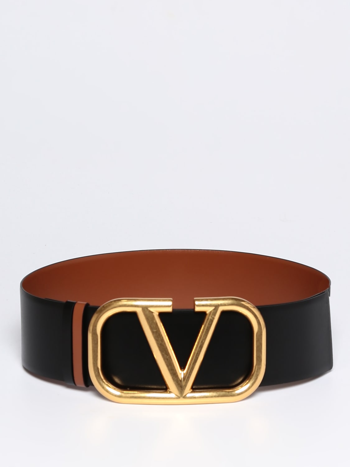 Cintura Valentino Garavani: Cintura VLogo Valentino Garavani in pelle cuoio 2