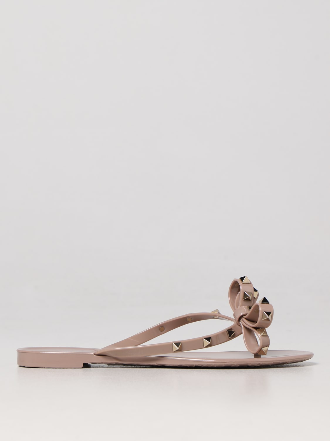 VALENTINO GARAVANI: pvc flops - Blush Pink | Valentino Garavani flat sandals 2W2S0552PVS online on GIGLIO.COM
