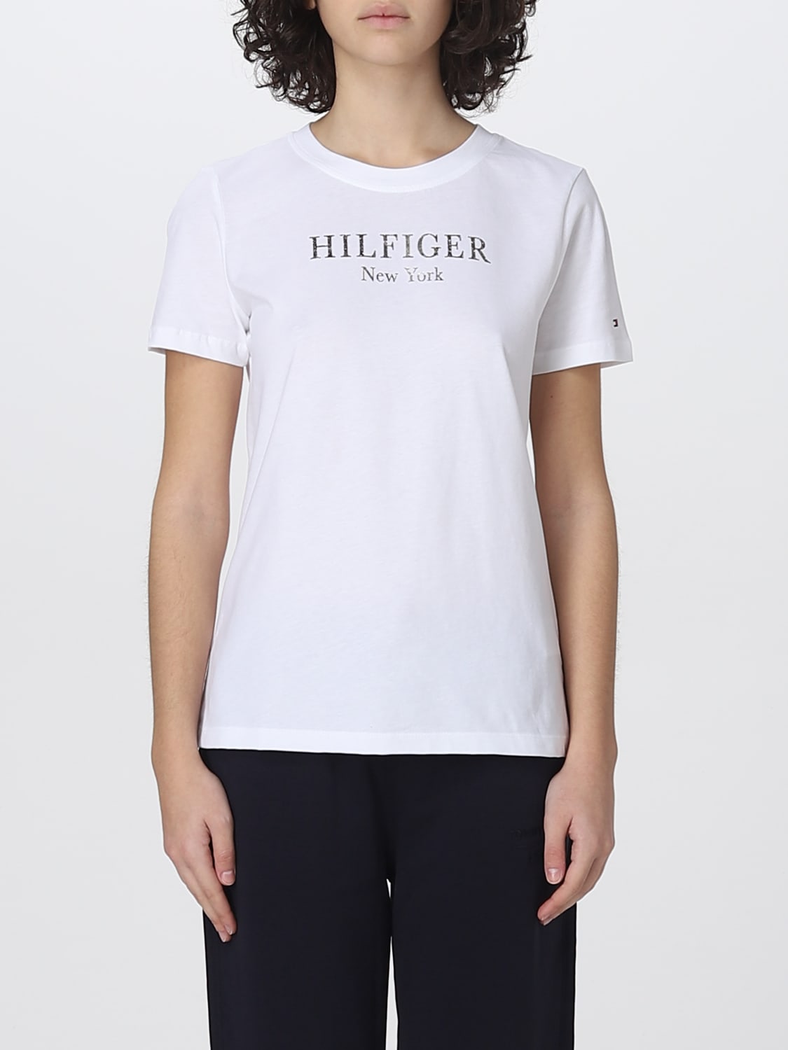 TOMMY HILFIGER: t-shirt for woman - White | Tommy Hilfiger online on GIGLIO.COM