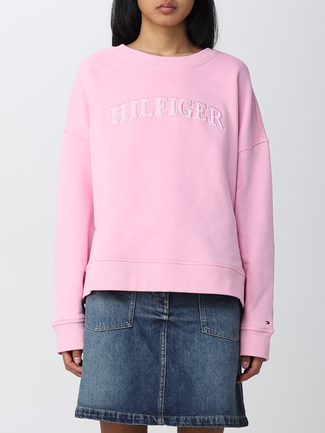 forbinde dybtgående lure TOMMY HILFIGER: sweatshirt for woman - Pink | Tommy Hilfiger sweatshirt  WW0WW37561 online on GIGLIO.COM