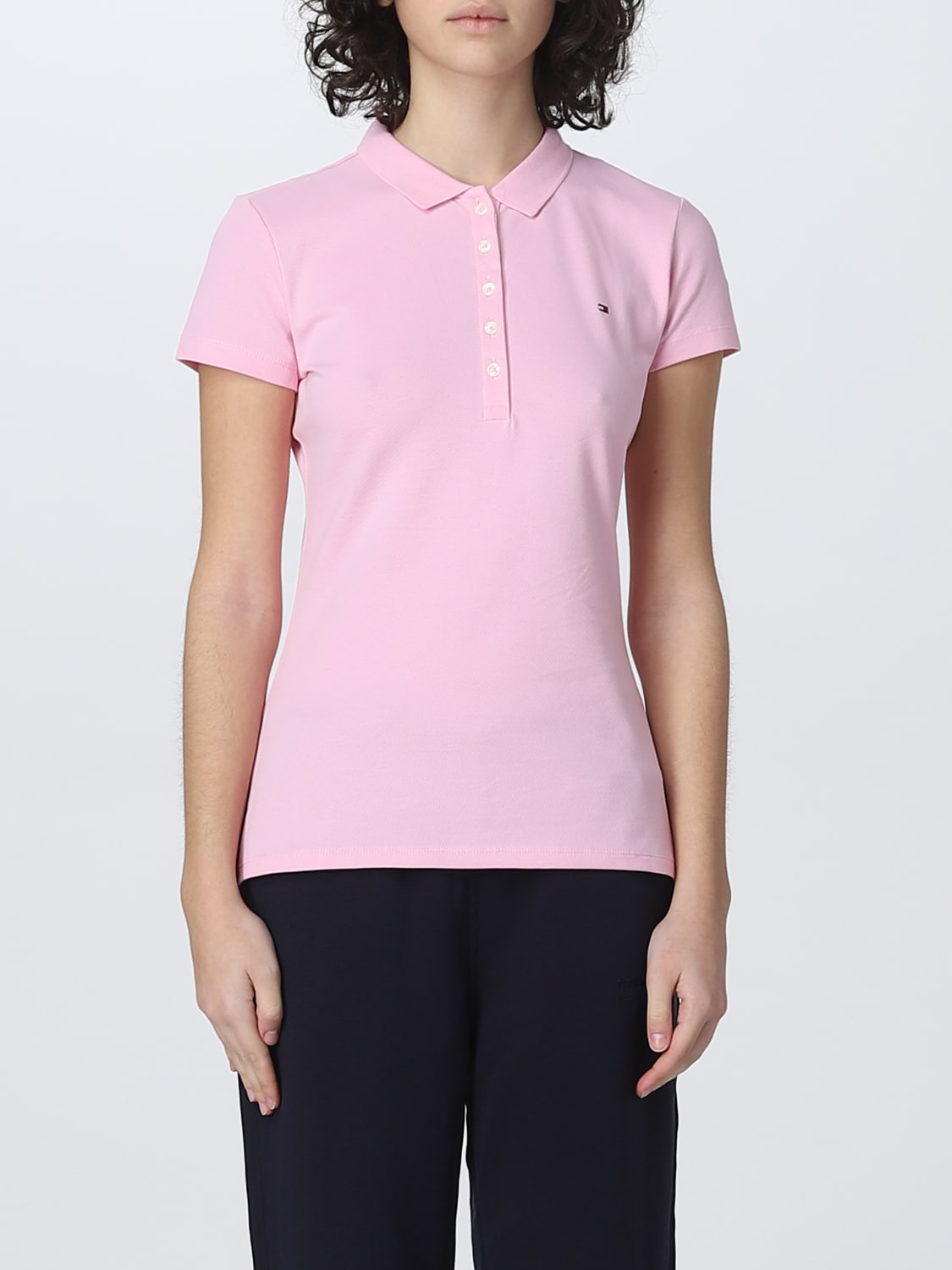 HILFIGER: shirt for - Pink | Tommy polo shirt WW0WW27947 online on GIGLIO.COM